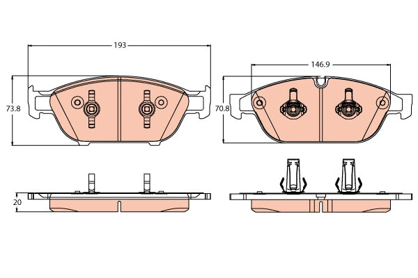 Brake Pad Set, disc brake (GDB2113)