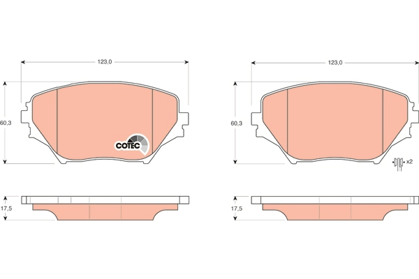 Brake Pad Set, disc brake (GDB3251AT)