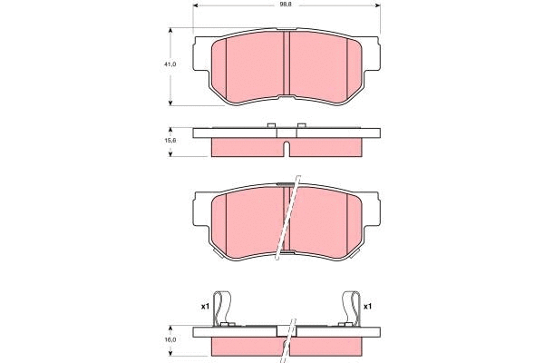 Brake Pad Set, disc brake (GDB3387)