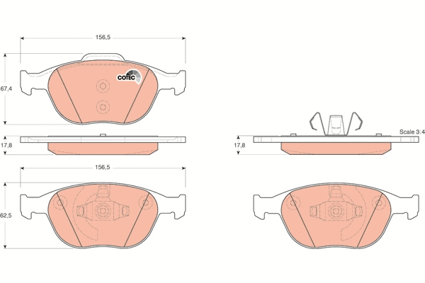 Brake Pad Set, disc brake (GDB1532)