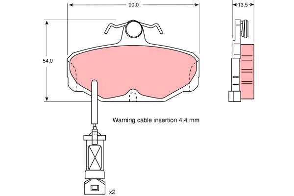 Brake Pad Set, disc brake (GDB1034)