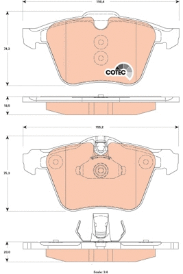 Brake Pad Set, disc brake (GDB1835)