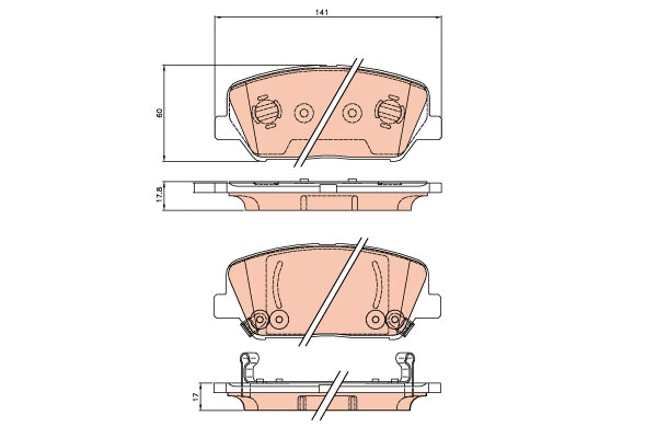 Brake Pad Set, disc brake (GDB3621)