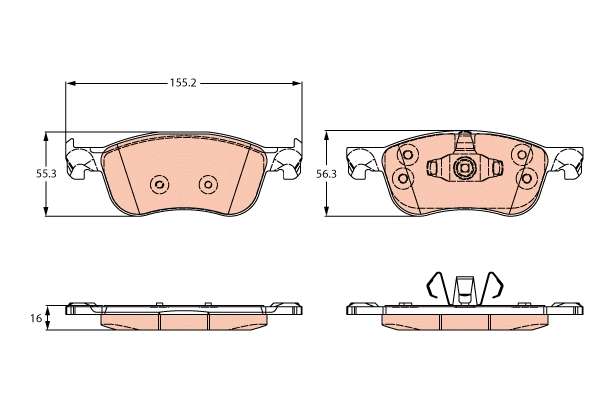 Brake Pad Set, disc brake (GDB2261)
