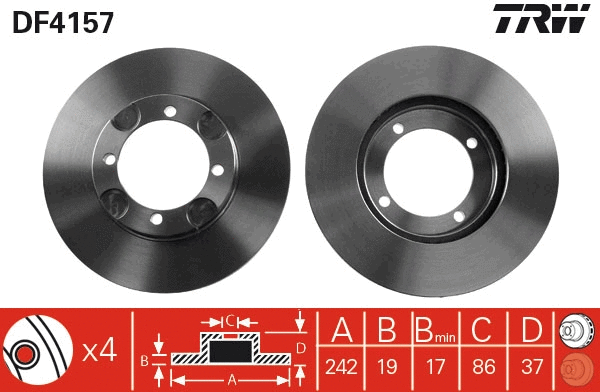 Brake Disc (DF4157)