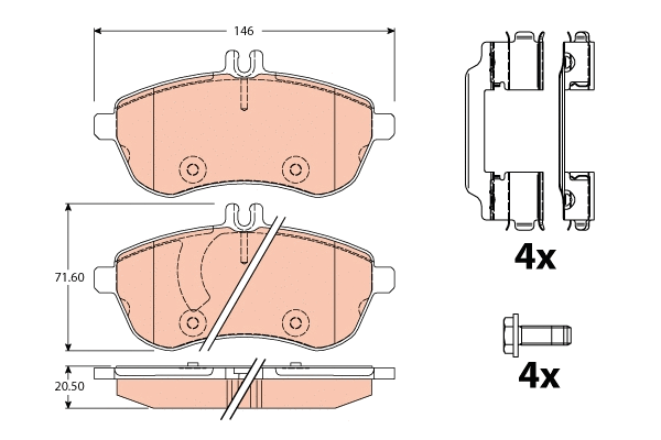 Brake Pad Set, disc brake (GDB2056)