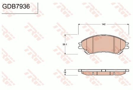 Brake Pad Set, disc brake (GDB7936AT)