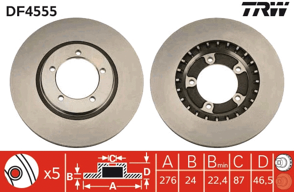 Brake Disc (DF4555)
