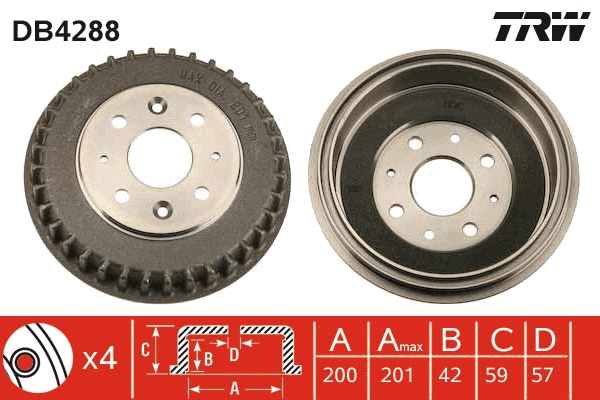 Brake Drum (DB4288)