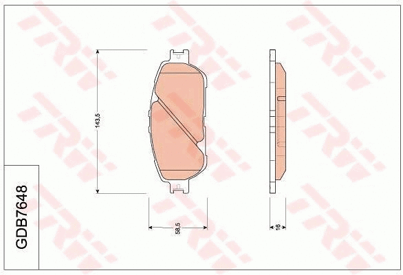 Brake Pad Set, disc brake (GDB7648)