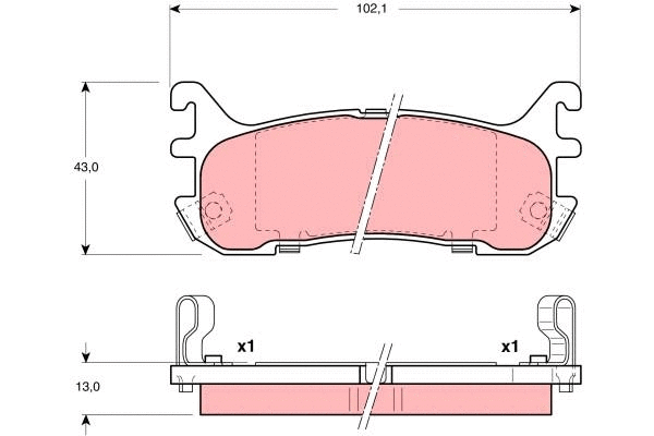 Brake Pad Set, disc brake (GDB3129)