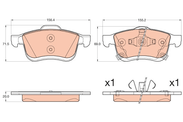 Brake Pad Set, disc brake (GDB2060)