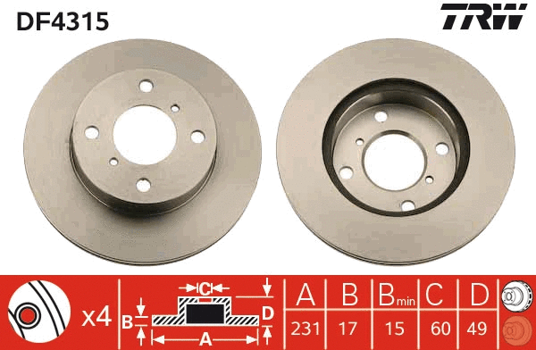 Brake Disc (DF4315)