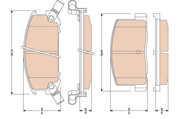 Brake Pad Set, disc brake (GDB3059AT)