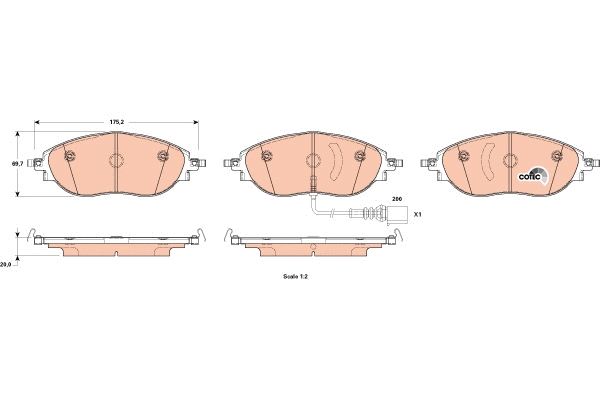 Brake Pad Set, disc brake (GDB1918)