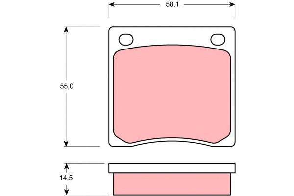 Brake Pad Set, disc brake (GDB126)
