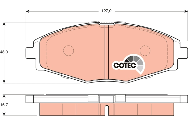 Brake Pad Set, disc brake (GDB3195AT)