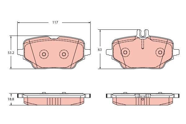Brake Pad Set, disc brake (GDB2381)