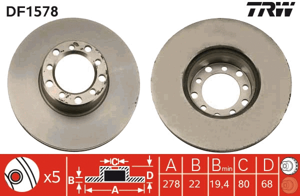 Brake Disc (DF1578)