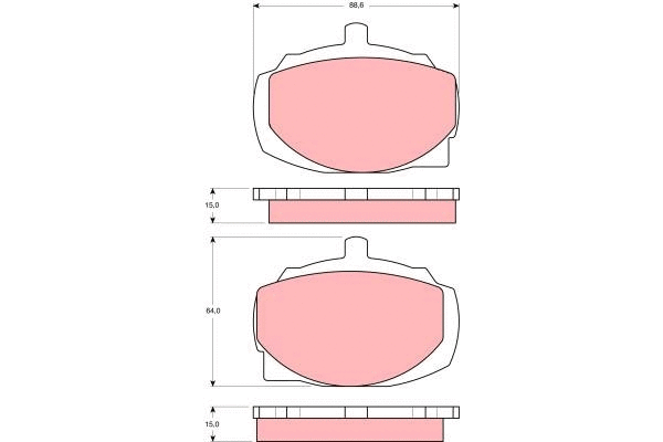 Brake Pad Set, disc brake (GDB333)