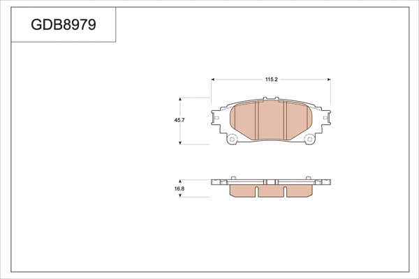 Brake Pad Set, disc brake (GDB8979)