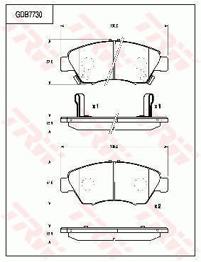 Brake Pad Set, disc brake (GDB7730)