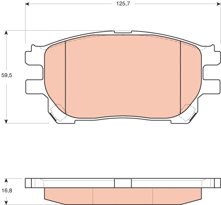 Brake Pad Set, disc brake (GDB3414)