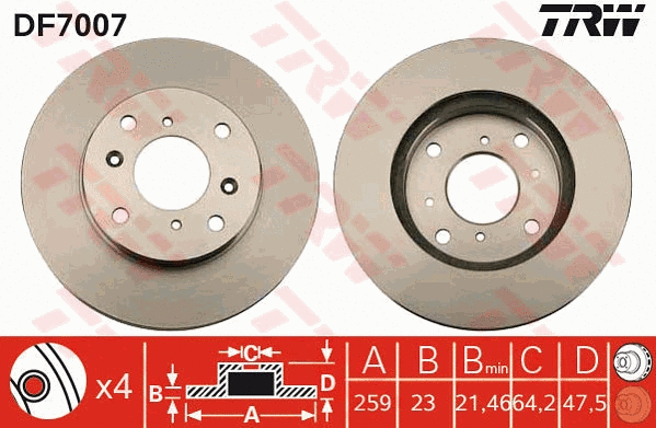 Brake Disc (DF7007)