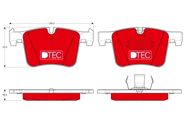 Brake Pad Set, disc brake (GDB1942DTE)