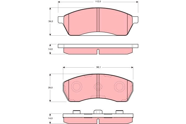 Brake Pad Set, disc brake (GDB3068AT)