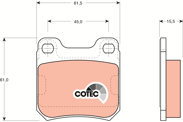 Brake Pad Set, disc brake (GDB915)