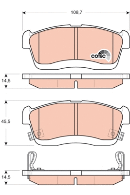 Brake Pad Set, disc brake (GDB3430)