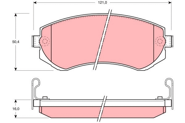 Brake Pad Set, disc brake (GDB1009)