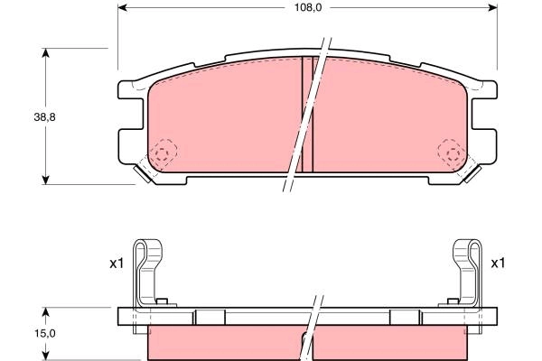 Brake Pad Set, disc brake (GDB990DT)
