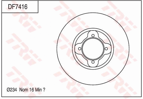 Brake Disc (DF7416)