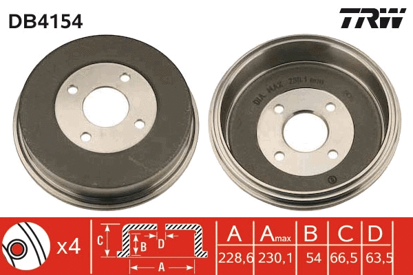 Brake Drum (DB4154)