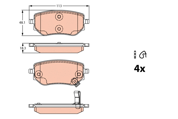 Brake Pad Set, disc brake (GDB2270)