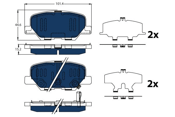 Brake Pad Set, disc brake (GDB3583BTE)