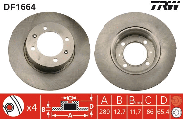 Brake Disc (DF1664)