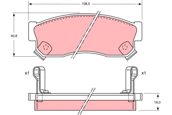 Brake Pad Set, disc brake (GDB732)