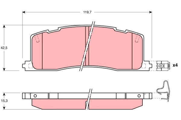 Brake Pad Set, disc brake (GDB1138AT)
