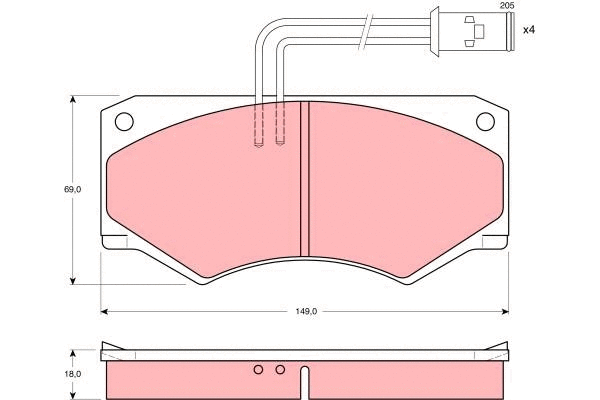 Brake Pad Set, disc brake (GDB390)