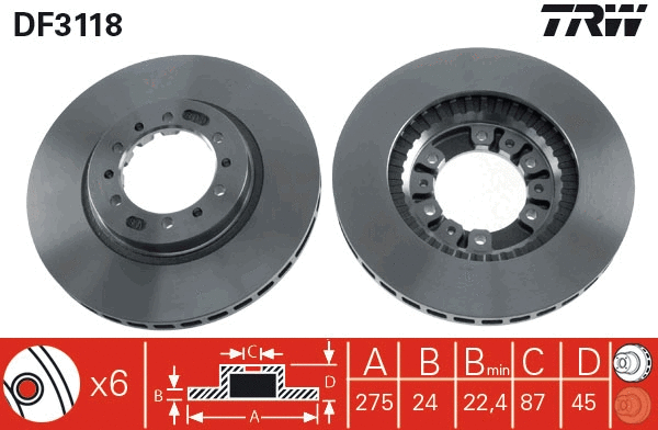 Brake Disc (DF3118)