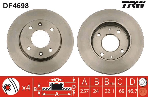Brake Disc (DF4698)