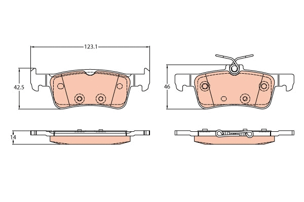 Brake Pad Set, disc brake (GDB2194)