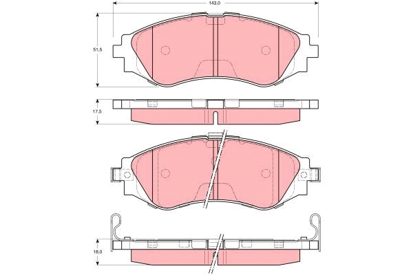 Brake Pad Set, disc brake (GDB3216)