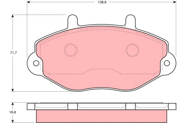 Brake Pad Set, disc brake (GDB1080)
