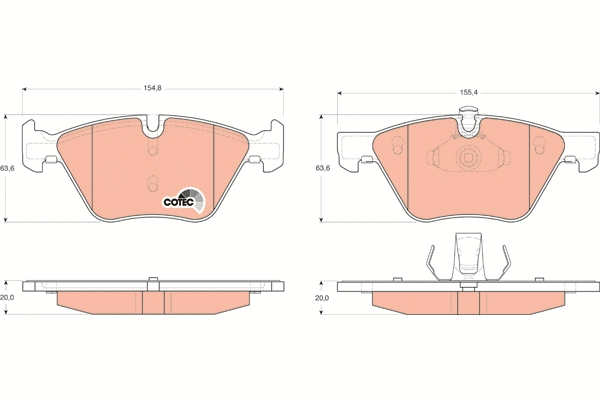 Brake Pad Set, disc brake (GDB1559)