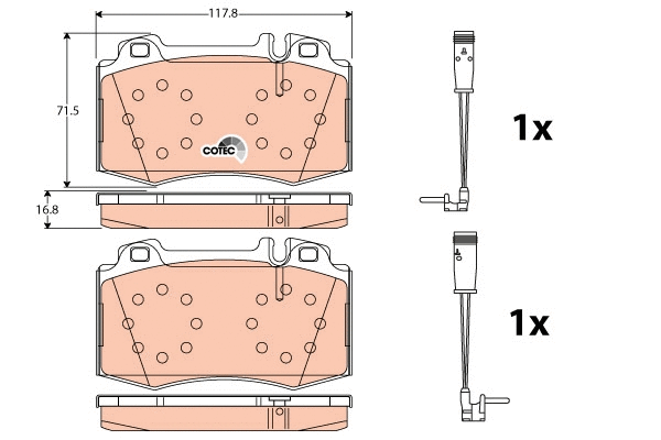 Brake Pad Set, disc brake (GDB1543)