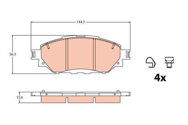 Brake Pad Set, disc brake (GDB2196)